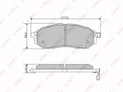 Disc brake pads, front
