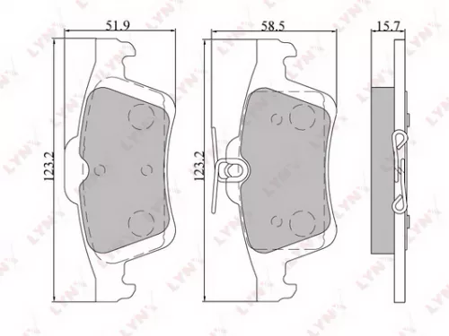 Disc brake pads, rear