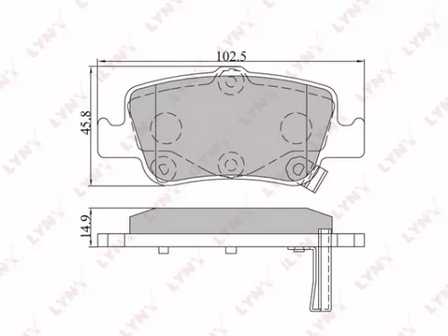 Disc brake pads, rear