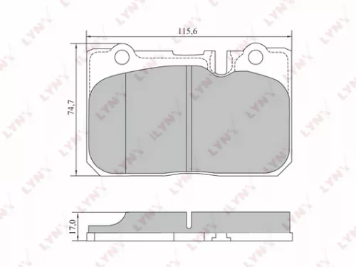 LYNXAUTO Disc brake pads, front (BD-7567)