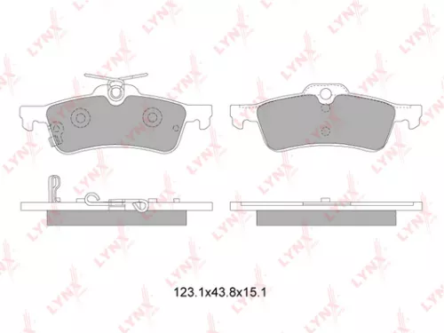 Disc brake pads, rear