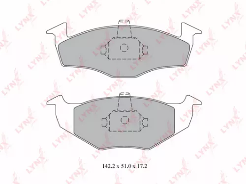 Disc brake pads, front