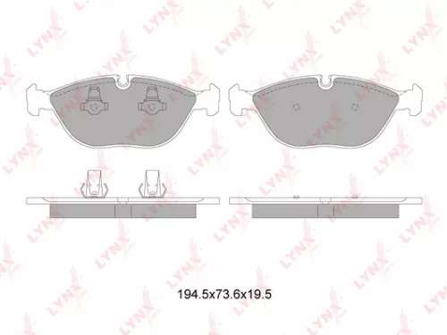 Disc brake pads, front