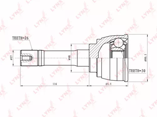 LYNXAUTO CV-Joint, outer (CO-7305)