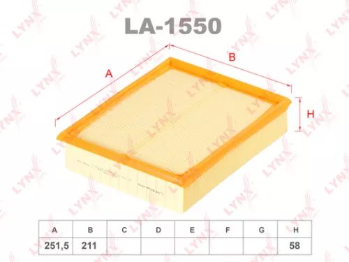 LYNXAUTO Air filter (LA-1550)