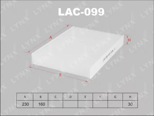 LYNXAUTO Cabin filter (LAC-099)