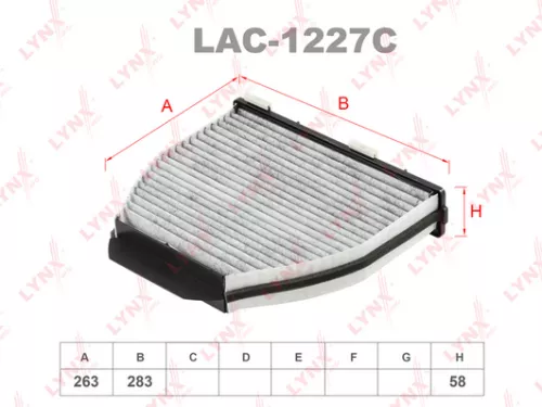 Cabin filter, carbon