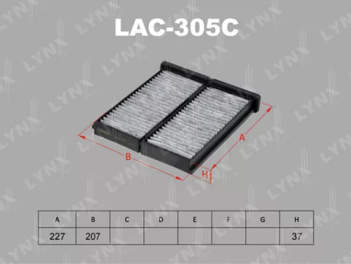 Cabin filter, carbon