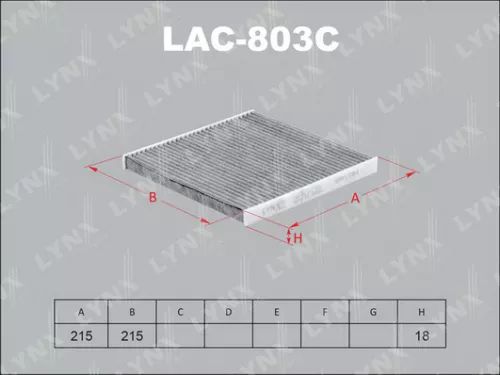 LYNXAUTO Cabin filter, carbon (LAC-803C)