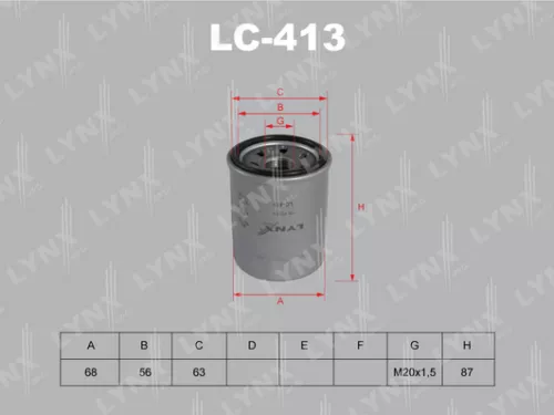 LYNXAUTO Oil filter (LC-413)