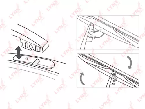 LYNXAUTO Rear wiper blade, 350mm (LR35D)