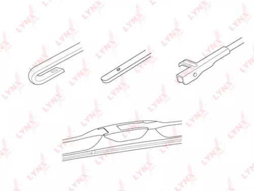 Hybrid wiper blade, 380mm