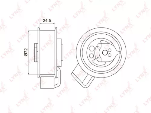 Tension pulley, timing belt