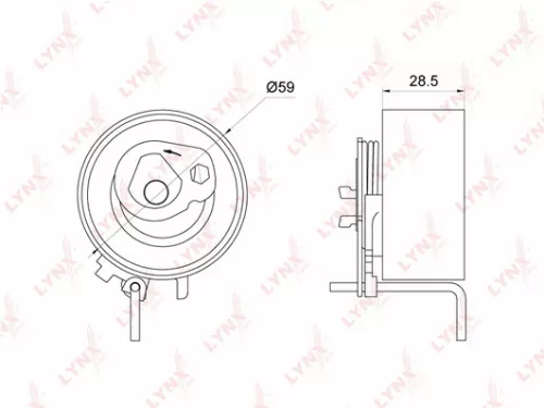 Tension pulley, timing belt