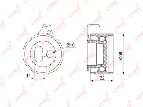 Tension pulley, timing belt