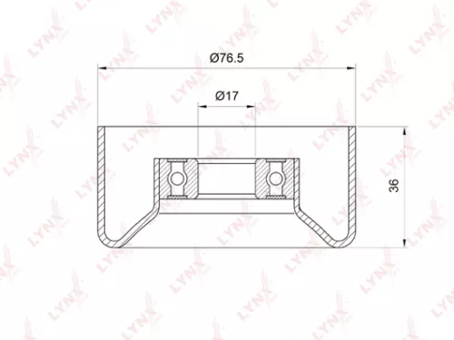 Tension pulley, poly v-belt