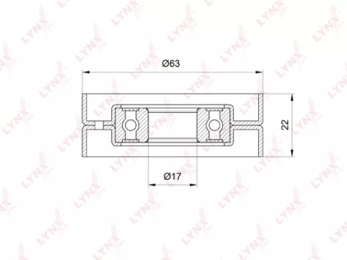 Tension pulley, poly v-belt