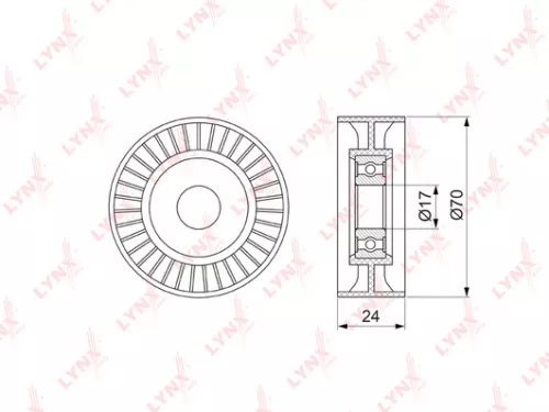 Tensioner Pulley, poly v-belt