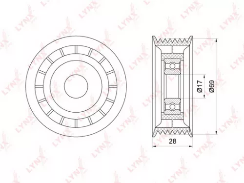 Tensioner Pulley, poly v-belt