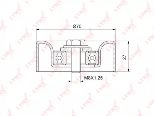 Tensioner Pulley, poly v-belt