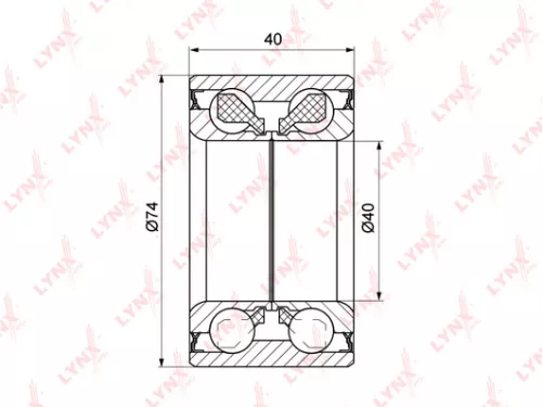 LYNXAUTO Wheel bearing, front (WB-1095)