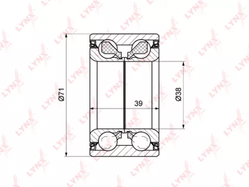 LYNXAUTO Wheel bearing, front (WB-1253)