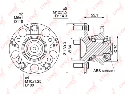 LYNXAUTO Wheel Hub (WH-1023)