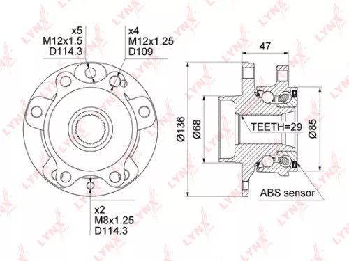 LYNXAUTO Wheel Hub (WH-1513)
